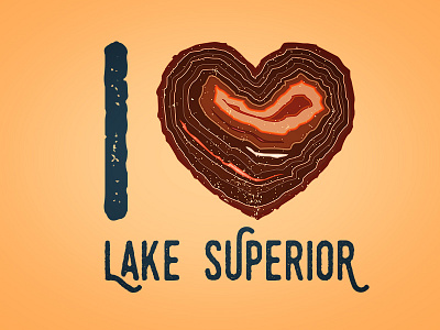 I Heart Lake Superior - North Shore Agate Hunting Club print agates lake superior north shore