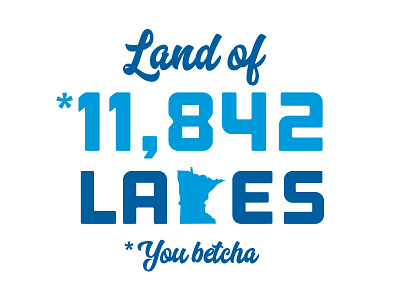Minnesota - Land of 11,842 Lakes lake logotype minnesota you betcha