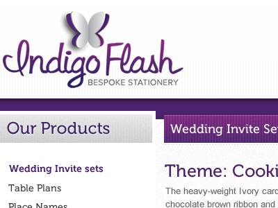 Indigo Flash indentity ui web design