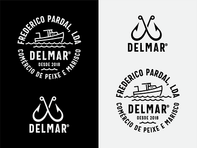 Delmar illustration 🦐 apparel brand branding clothing design fish fishing graphic design identity illustration logo merchdesign product design seafood tshirtdesign typography vector