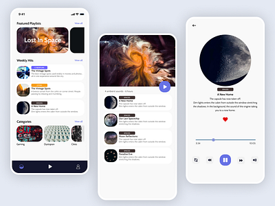 Mobile App - Sounds agency audio clean ios14 minimal player sounds uidesign uxdesign