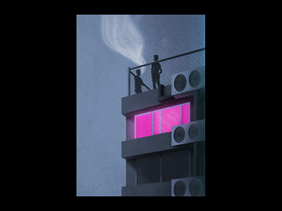 Talk art artwork blocks city design digitalart digitalillustration graphic illustration life people pink smoke talk talking texture
