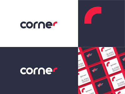 corner Advertising adobe illustrator advertising branding color corner design icon identity logodesign logotype vector