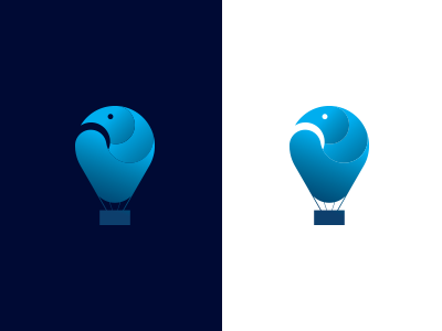 Blue Bird Balloon air balloon bird blue logo