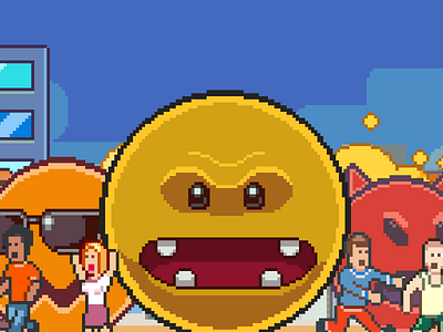 Pixels 8bit animation pacman paramount comedy pixel pixelart retro videogames