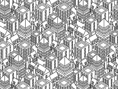 Isometric city pattern