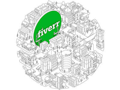 Fiverr Circle isometric