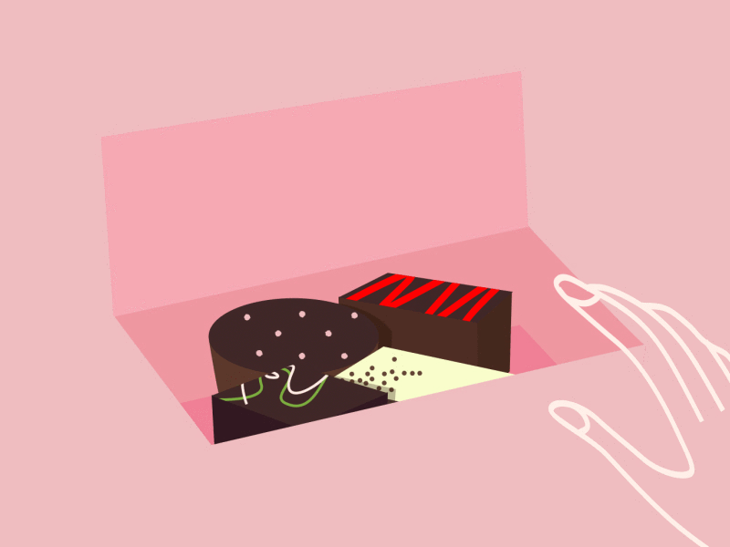 Chocolate Bonbons chocolate hand after effects 2d motion graphics motion graphics motion design illustration