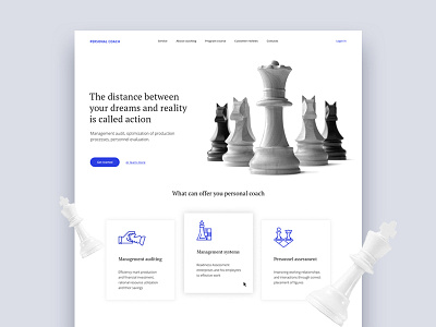 Landing Page. UI. brand brand design coach design homepage minimalism personal brand personal coach site personal site shess typography ui ux webdesig