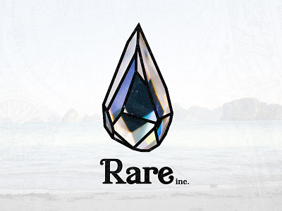 Rare Inc - Logo brand identity branding dfw diamond line art line art logo logo design logo design concept rare texas