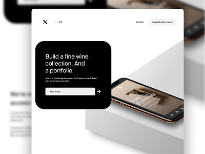 Landing page for x.wine