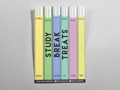 Study Break Treats Poster books event poster midnight snack poster school snacks study study break study break treats studying treats