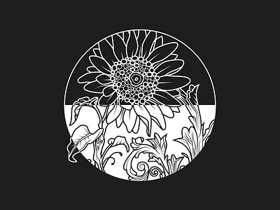 Sunrise/Sunset adobe adobe illustration adobe illustrator black and white blackandwhite design designchallenge figure ground figure ground flower flowers illustration inverse sun sunflower sunflowers sunrise sunset vector vector design