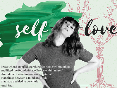 My Favorite Typefaces collage daily art design challenge female model fonts graphic design illustration model paint quote quotes roots rupi kaur rupi kaur quote self growth self love tree type type art type daily