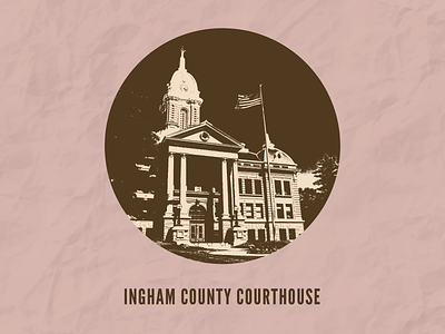 Ingham County Courthouse adobe illustrator adobe photoshop county courthouse design hometown ingham county courthouse michigan paper paper texture paper textures pure michigan texture threshold town vector