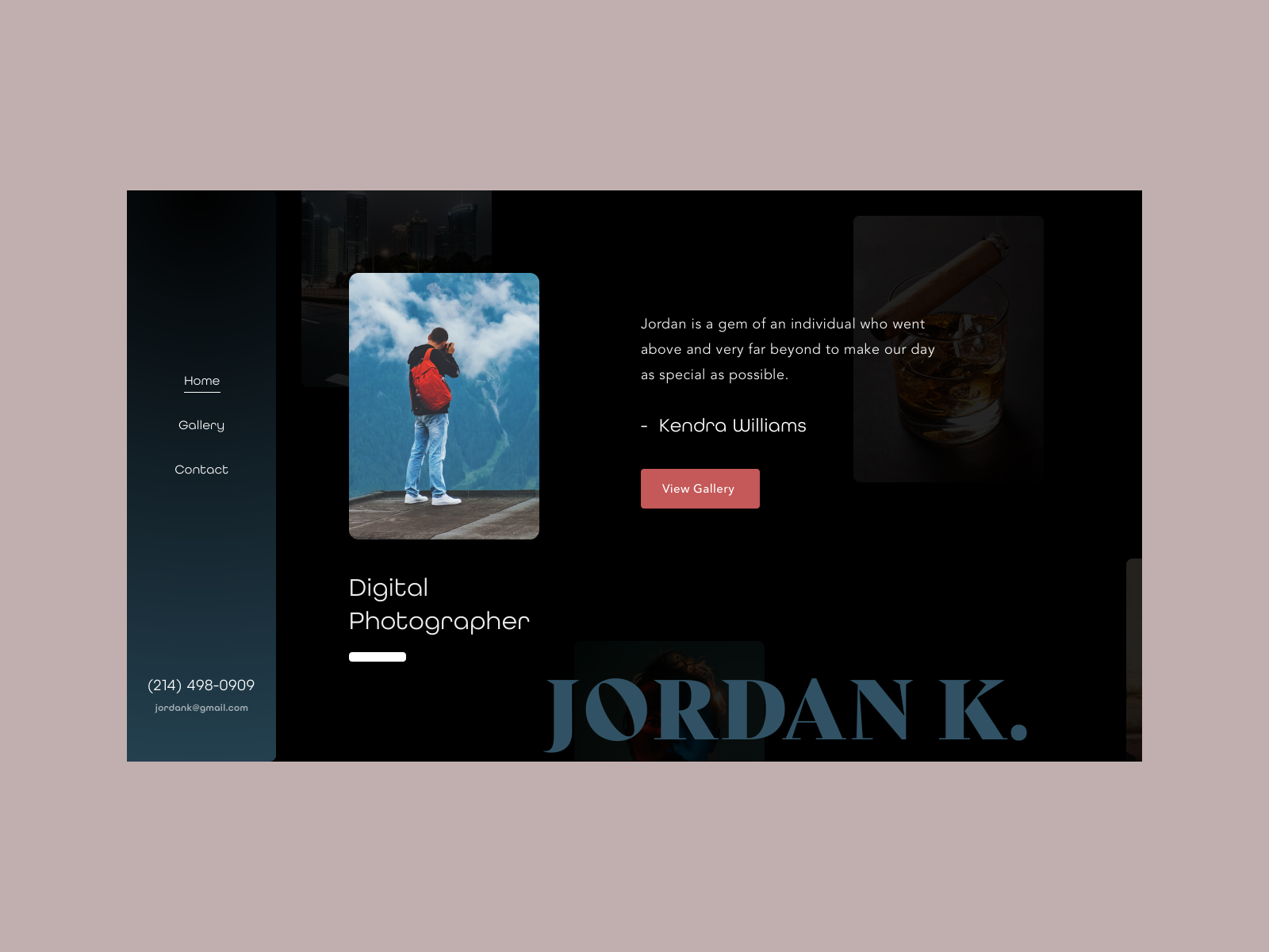 Photographer Portfolio UI/UX by Brandon. on Dribbble