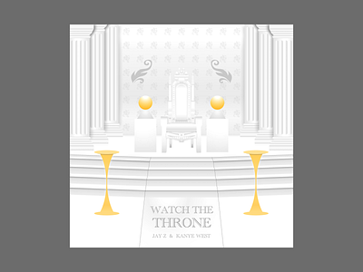 "Watch The Throne" Jay-Z & Kanye West Cover Art Concept album cover art cover art design graphic illustrator photoshop sketch vector