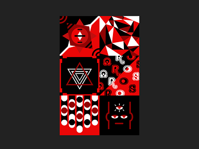 "Bred6" Abstract Graphic Design abstract art black bred design graphic graphics icons illustrator red shapes type type art vector