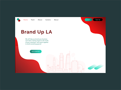 Brand Up LA - Website Design adobe xd agency design ui ux web website