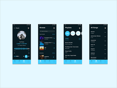 Music Player App - UI/UX app dark drake ios lil uzi mobile music ui ui design ux