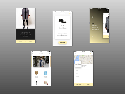 Wave Closet - Mobile UI adobexd clothing mobile ui ui design ux wave closet web