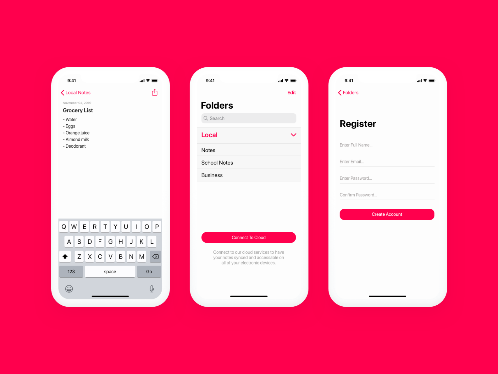 Note taking app - UI by Brandon. on Dribbble