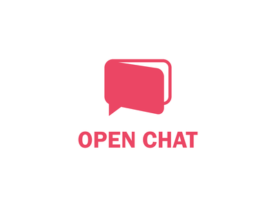 Open Chat adobe chat concept door graphic illustration logo open pure red simple