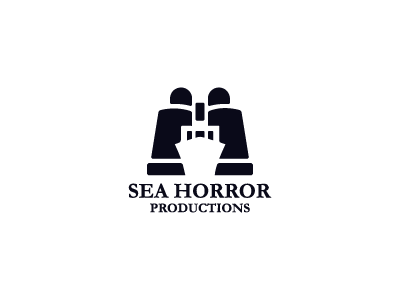 Sea Horror binoculas black creativity graphic idea illustration inspiration logo negativespace ship skull vector