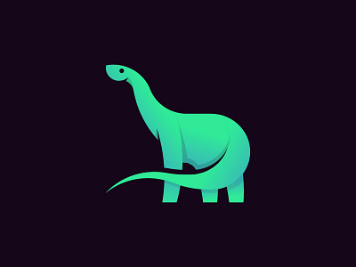 Dino concept dino golden ratio gradient icon inspiration logo simple