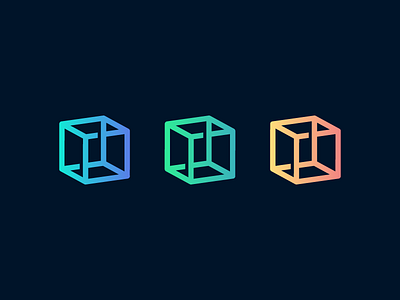Cube Illusion concept cube design gradient illusion illustration inspiration logo logo 3d logo a day pure simple vector
