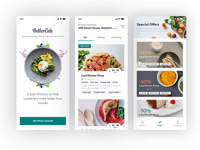 Healthy Food App Concept food app healthy eating healthy food mobile app special offer