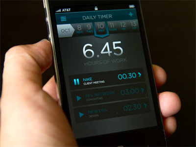 Timestamp app application design iphone iphone5 mobile productivity time timekeeping timer ui