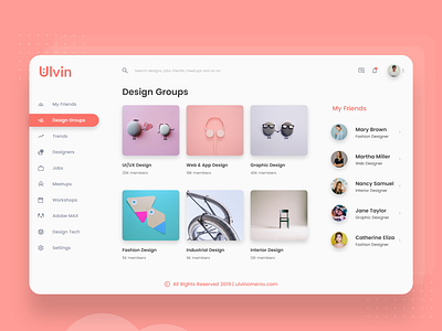 UI/UX Social Network Website for Designers