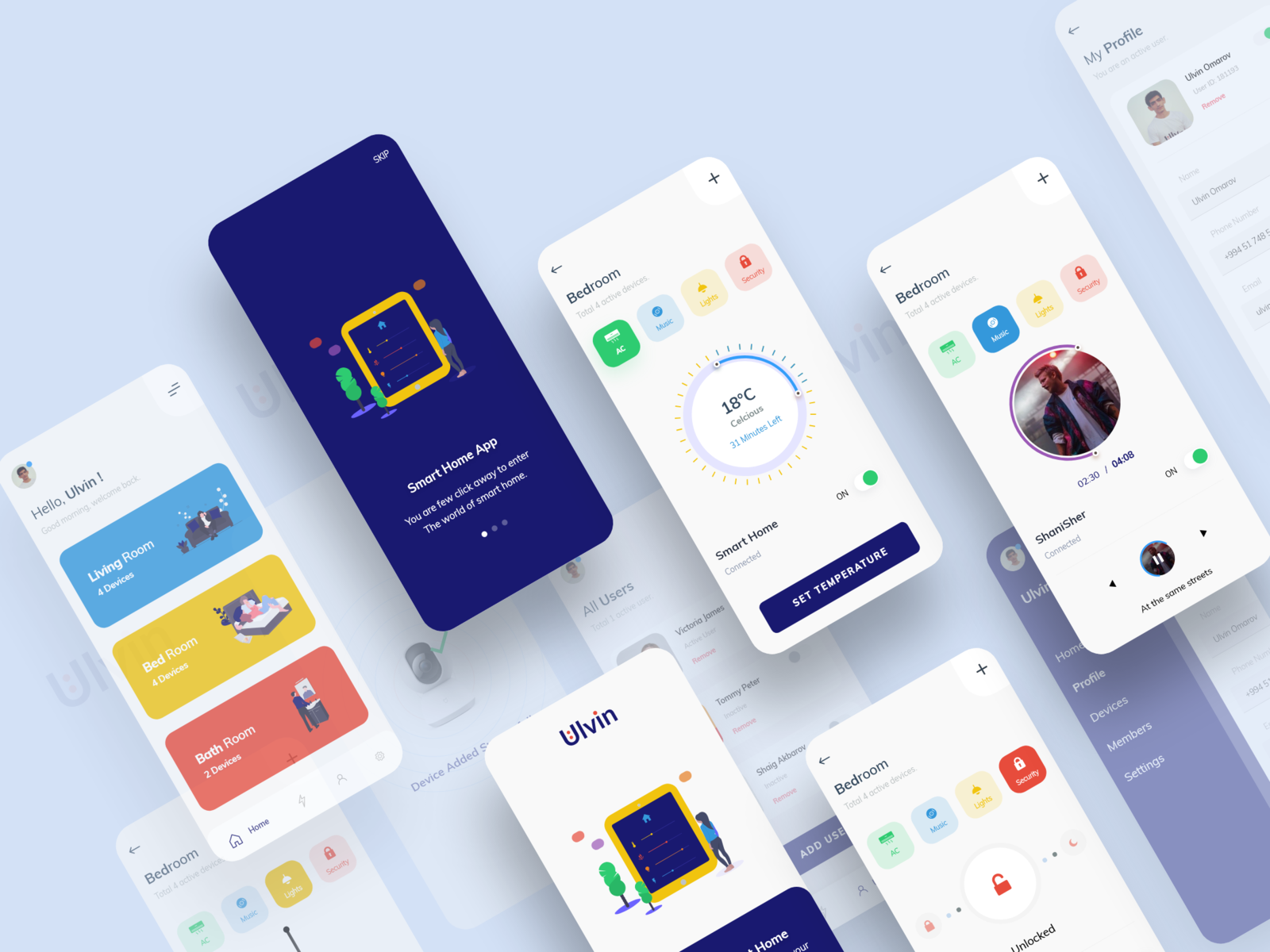 UX UI Smart Home App Design by Ulvin Omarov on Dribbble