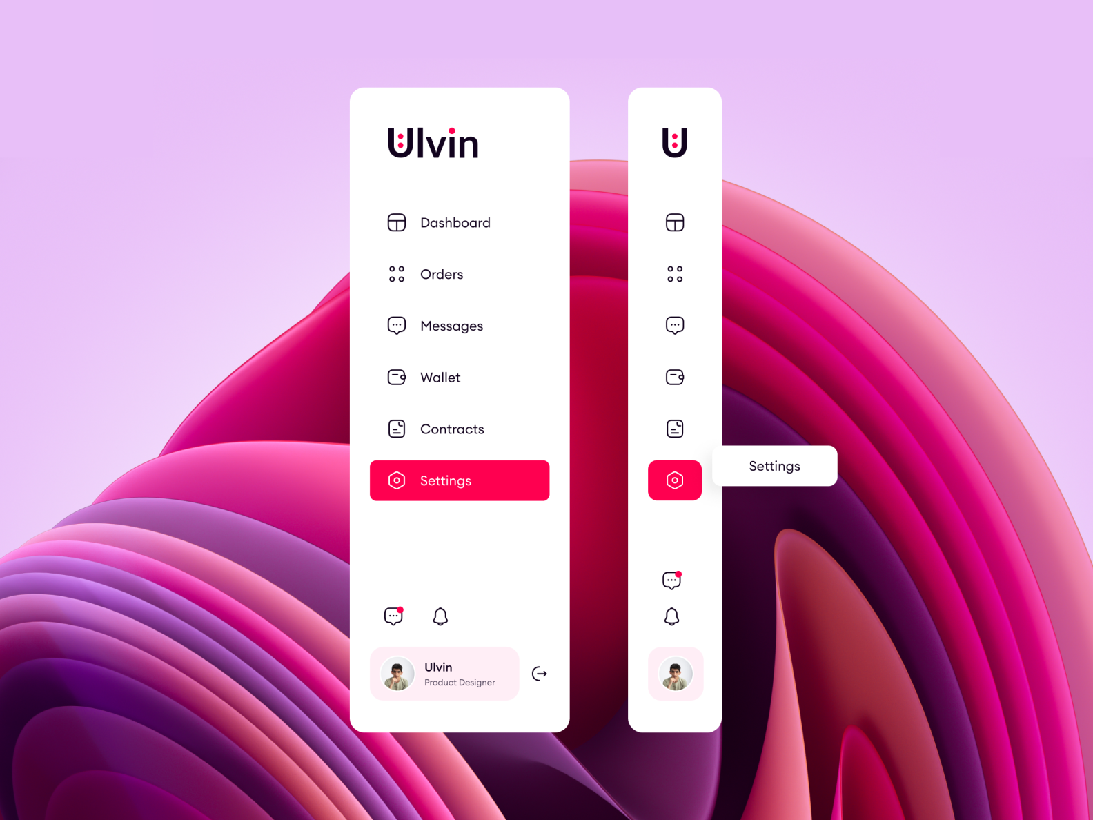 Responsive UI Dashboard Sidebar by Ulvin Omarov on Dribbble