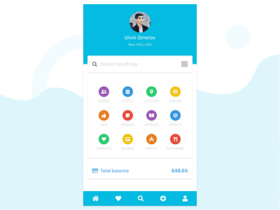 Dashboard Grid Fab - Material Design