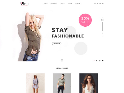 UI UX E-commerce Shopping Home Page