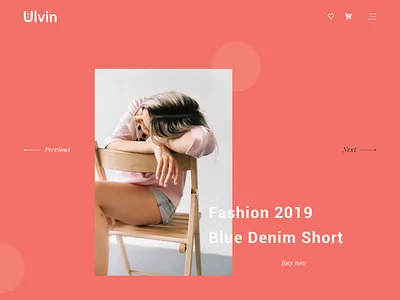 Ui Ux Web Design 2019 Trend Colours 2019 trend designs blue denim short ecommerce design fashion web landing pages pantone colors pantone living coral shopping web page ui ui ux webdesign ux webdesign