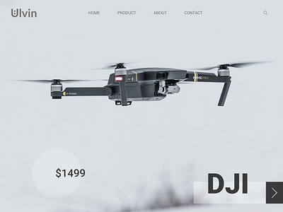 Dji Mavic Pro UI Landing Page Web design