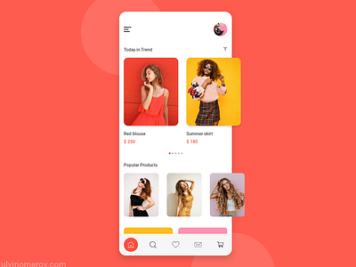 E Commerce UI Design daily creative challenge ecommerce app pantone color 2019 shopping ui design ui ecommerce homepage ui ux homepage ui ux shopping xddailychallenge