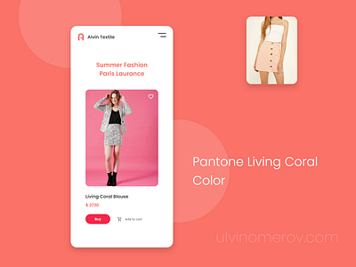 E-commerce Summer Fashion - Pantone Living Coral Color