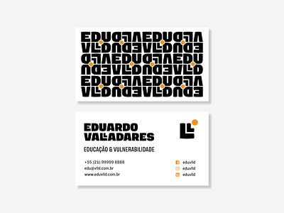 Edu Vlld Business Card branding design font typography