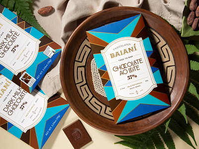 Baianí Chocolates branding design illustrator packaging typography vector