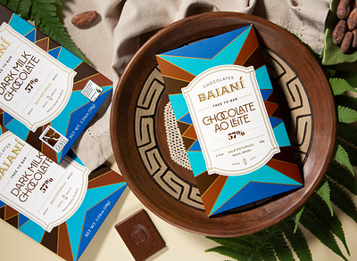 Baianí Chocolates branding design illustrator packaging typography vector