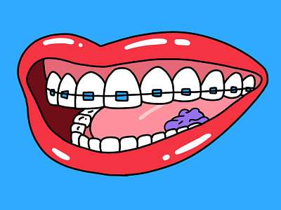 Chewing Gum - Trident art brazil gum illustration mouth