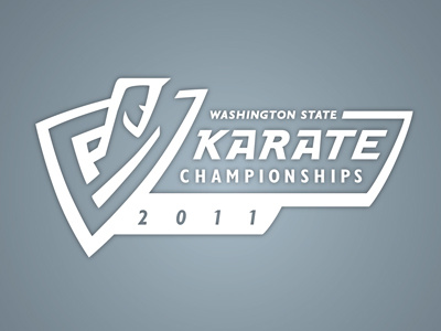 Washington State Karate Championships logo martial arts sports identity event branding