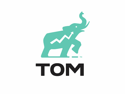 Tom Thinking animal brand identity elephant logo illustration logo vector