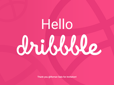 Hello dribbble! debut dribbble hello invite