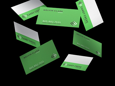 Business Cards for a Lawn Care Company accessibility branding business card graphic design green identity logo