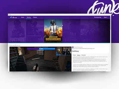 Live.me Gaming Landing Page debut design gaming landing landing page stream ui web